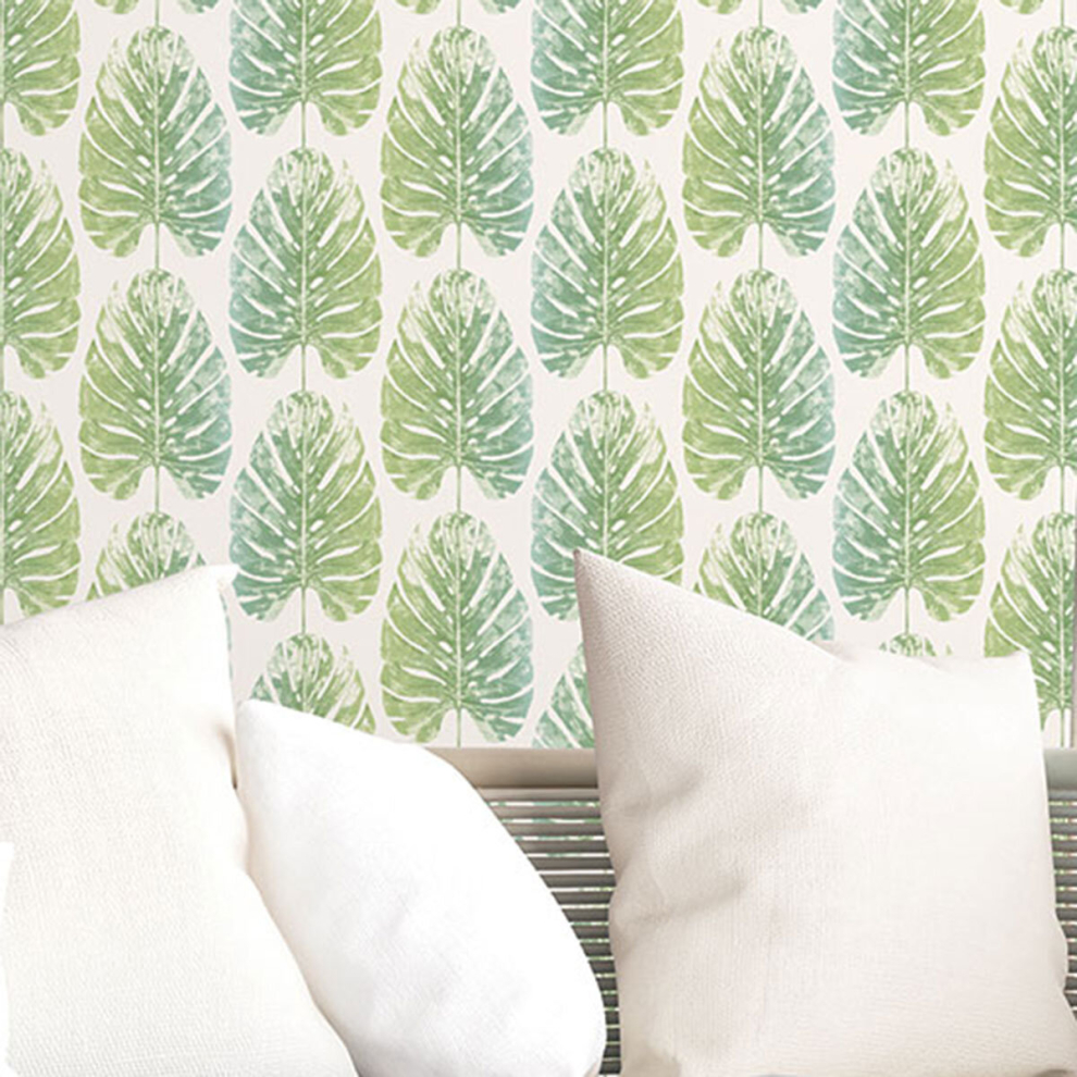 Evergreen Leaf Stripe Wallpaper Galerie 8022560073265