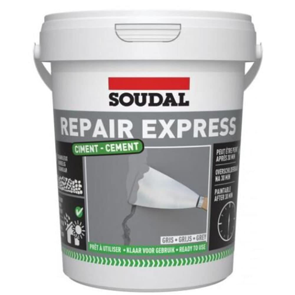 Soudal Repair Mortar Cement Ready Mix Brick Pointing Filler Grey 900ml 6875 (152305)