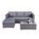 Outdoor Living Dunham Grey 4 Seat Rattan Sofa Set with Coffee Table 4