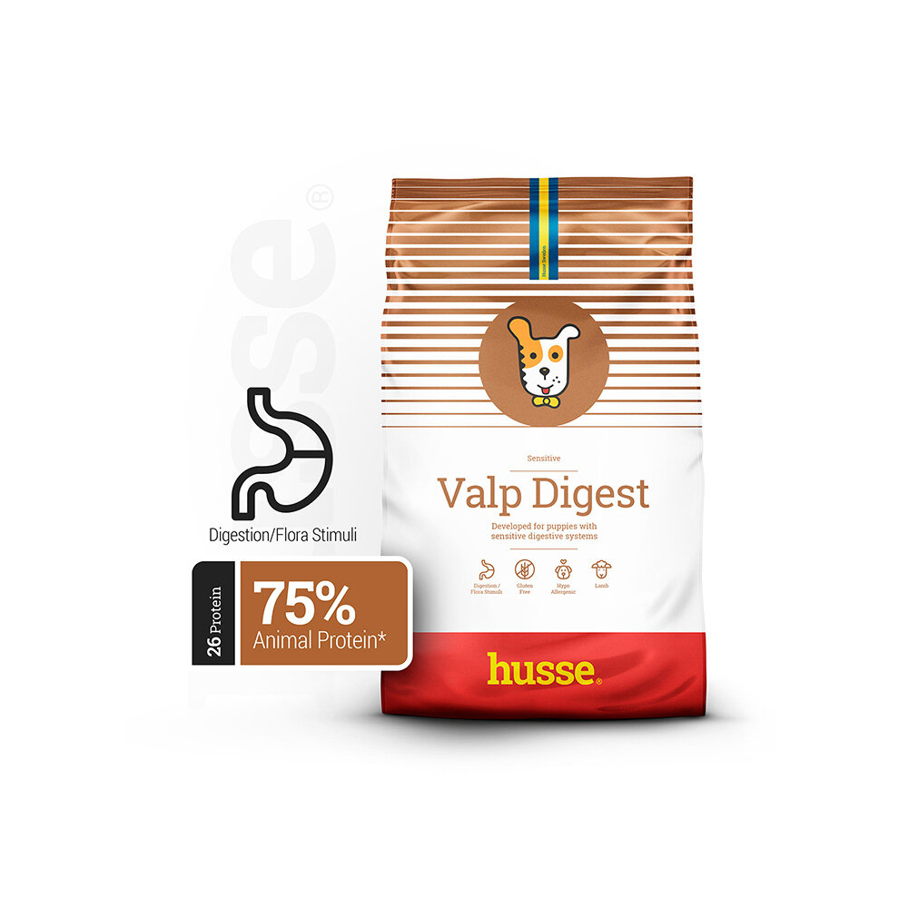 Husse Natural Complete Puppy Dry Dog Food Lamb & Rice Gluten-Free Hypoallergenic - Sensitive Valp Digest 7Kg