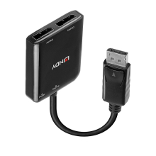 Hub DisplayPort - LINDY - 2 portas - 4K 30 Hz - Áudio 7.1 CH - Garantia 2 anos