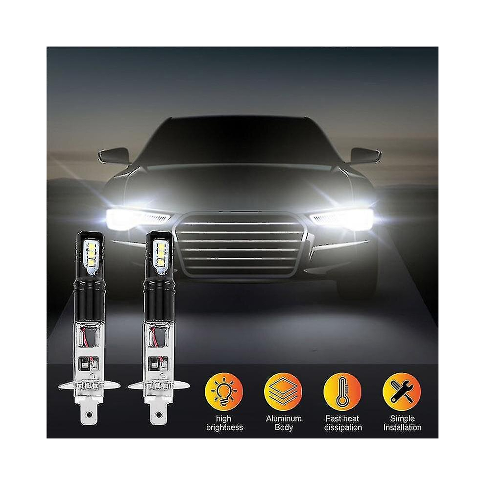 2X H1 6000K Super 6000Lm Drl Led Headlight Bulb Kit High-Beam White 6956163158208