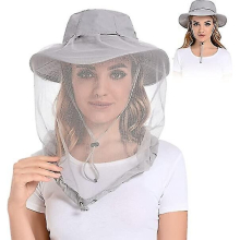 Mosquito Head Net Hat - Bug Cap Upf 50  Sun Protection With Hidden Netting For Beekeeping Hiking Men