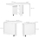 Homcom HOMCOM Mobile Drop Leaf Dining Table Folding Desk w/ 2 Wheels White 12