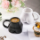 (Black) Creative Ceramic Mug Personalized Art Hip Coffee Cup Drinking Cup Butt Cup for Office and Home 3