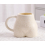 (Beige) Creative Ceramic Mug Personalized Art Hip Coffee Cup Drinking Cup Butt Cup for Office and Home 1