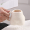 (Beige) Creative Ceramic Mug Personalized Art Hip Coffee Cup Drinking Cup Butt Cup for Office and Home 2
