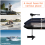 Casart 12V Electric Trolling Motor 55LBS Transom Mounted 8 Speeds Trolling Motor 8