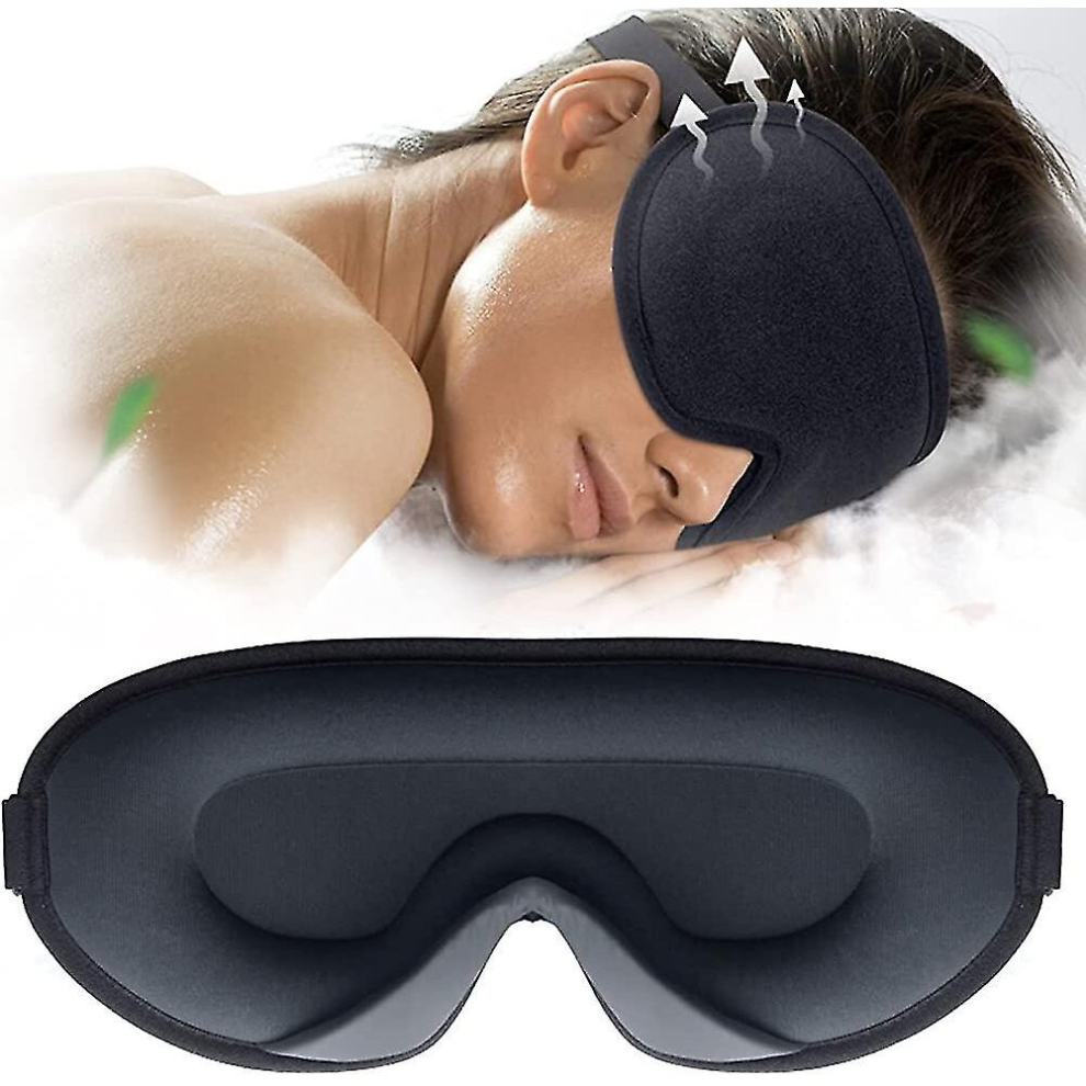 Black Sleep Mask,Heilwiy 3D Out Weighted Eye Patch ,Heilwiy Eye Cover