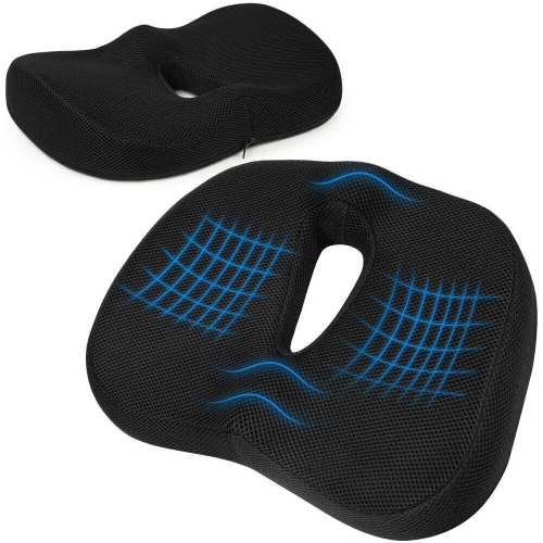 Orthopaedic Soft Seat Cushion Back Support Coccyx Sciatica Pain Relief