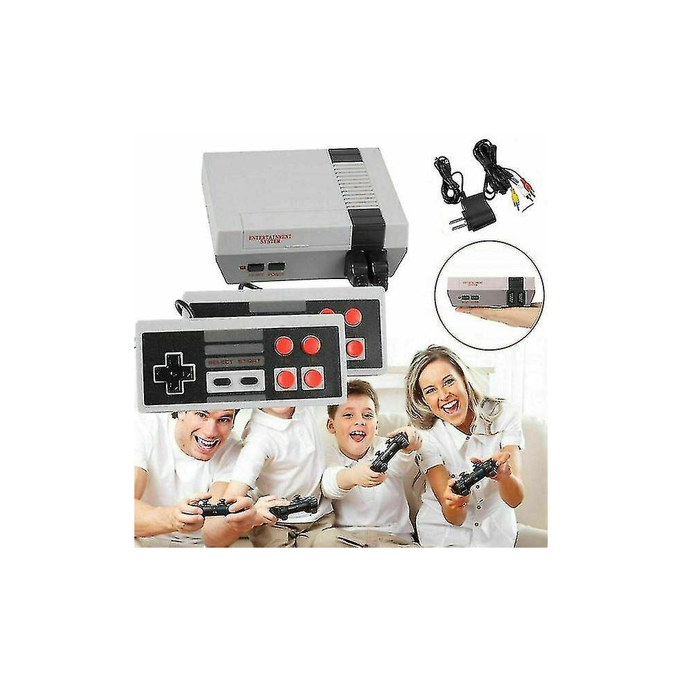Game Console 620 Built-in Mini Classic Nes Games W/ 2 Controllers Retro Kid Gift