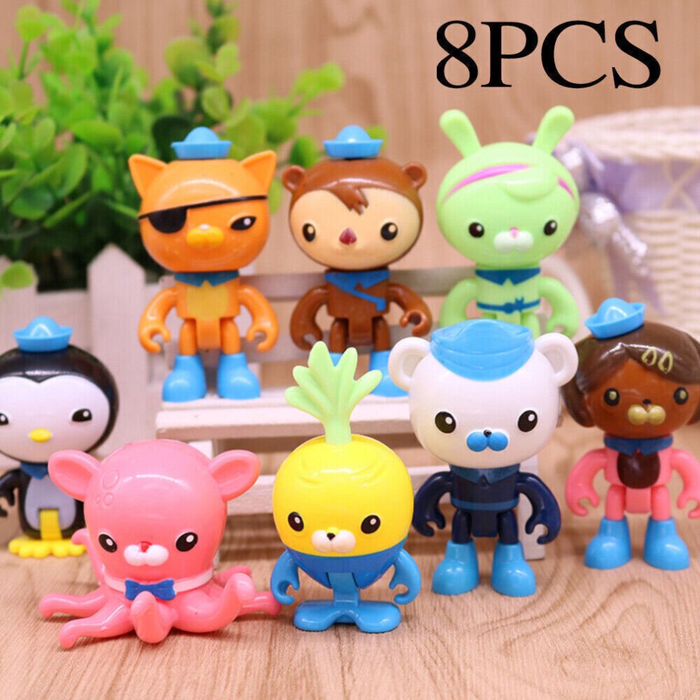 8Pcs Set Kids The Octonauts Figures Octo Crew Pack Playset Action Figure Toys