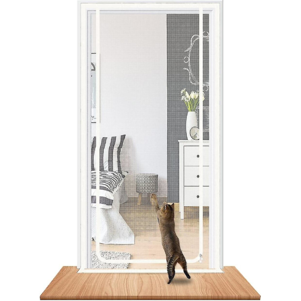 Door Fits Door Size 90cm X 210cm  Thickened  Duty Pet Screen Door For Dogs Cats Mosqu