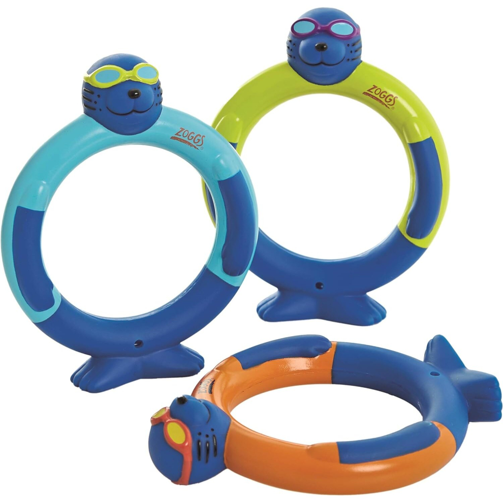 Zoggs Children's Zoggy Dive Rings Pool Toy and Game (Pack of 3)