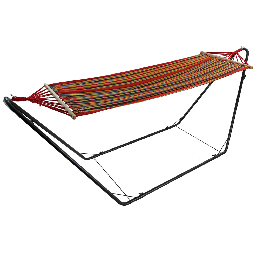 Easigear Mulitcolour Portable Hammock with Metal Stand Frame