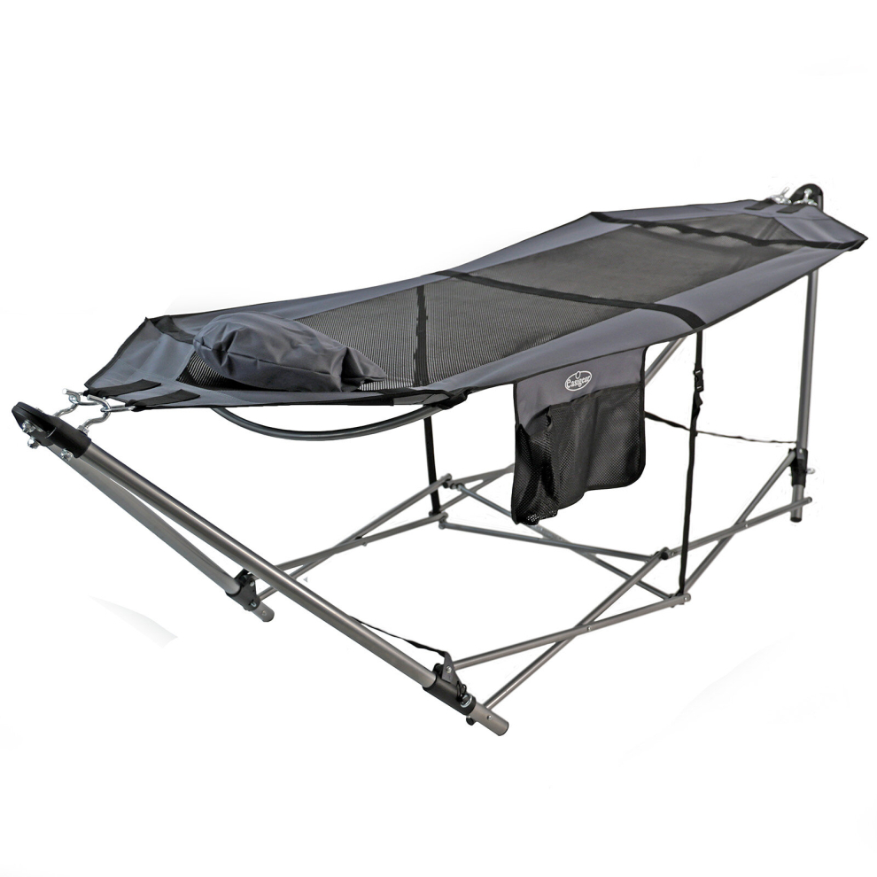 Easigear Grey Portable Hammock with Metal Stand Frame