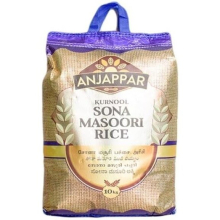 Anjappar Kurnool Sona Masoori Rice (10KG), Less Starch (Pack 1)
