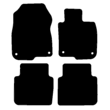 Honda CR-V 2017-Onwards Black Tailored Car Mats - Autostyle, CAD-CAM Cut, UK Made, Custom Fit, Anti-Slip, Fixings Included