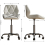 Office Computer Chair White Adjustable PU Faux-Leather 2