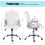 White Home Office Armrest Ergonomic Swivel Chair with Rocking Function 5