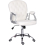 White Home Office Armrest Ergonomic Swivel Chair with Rocking Function 6