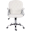 White Home Office Armrest Ergonomic Swivel Chair with Rocking Function 4
