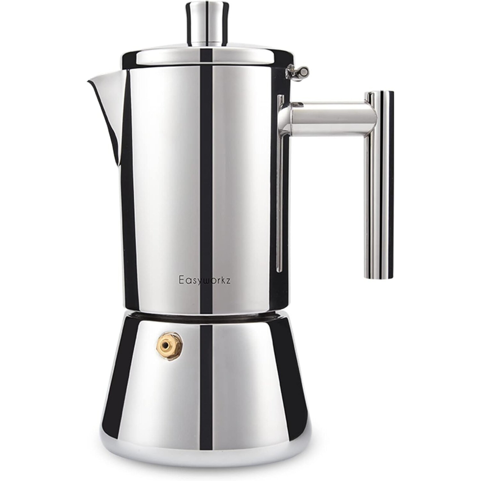 Diego Stovetop Espresso Maker Stainless Steel Italian Coffee Machine Maker 12cup 520ml Induction Moka Pot
