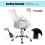 White Home Office Armrest Ergonomic Swivel Chair with Rocking Function 2