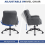 Office Chairs Faux Cashmere Adjustable ComfortableFaux Fur Dark Grey 4