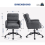 Office Chairs Faux Cashmere Adjustable ComfortableFaux Fur Dark Grey 5