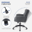 Office Chairs Faux Cashmere Adjustable ComfortableFaux Fur Dark Grey 3