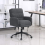 Office Chairs Faux Cashmere Adjustable ComfortableFaux Fur Dark Grey 1