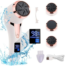 Electric Foot File Pedicure, Waterproof Hard Skin Remover, Callus Remover Foot Care for Cracked Heels Calluses and Dead Skin