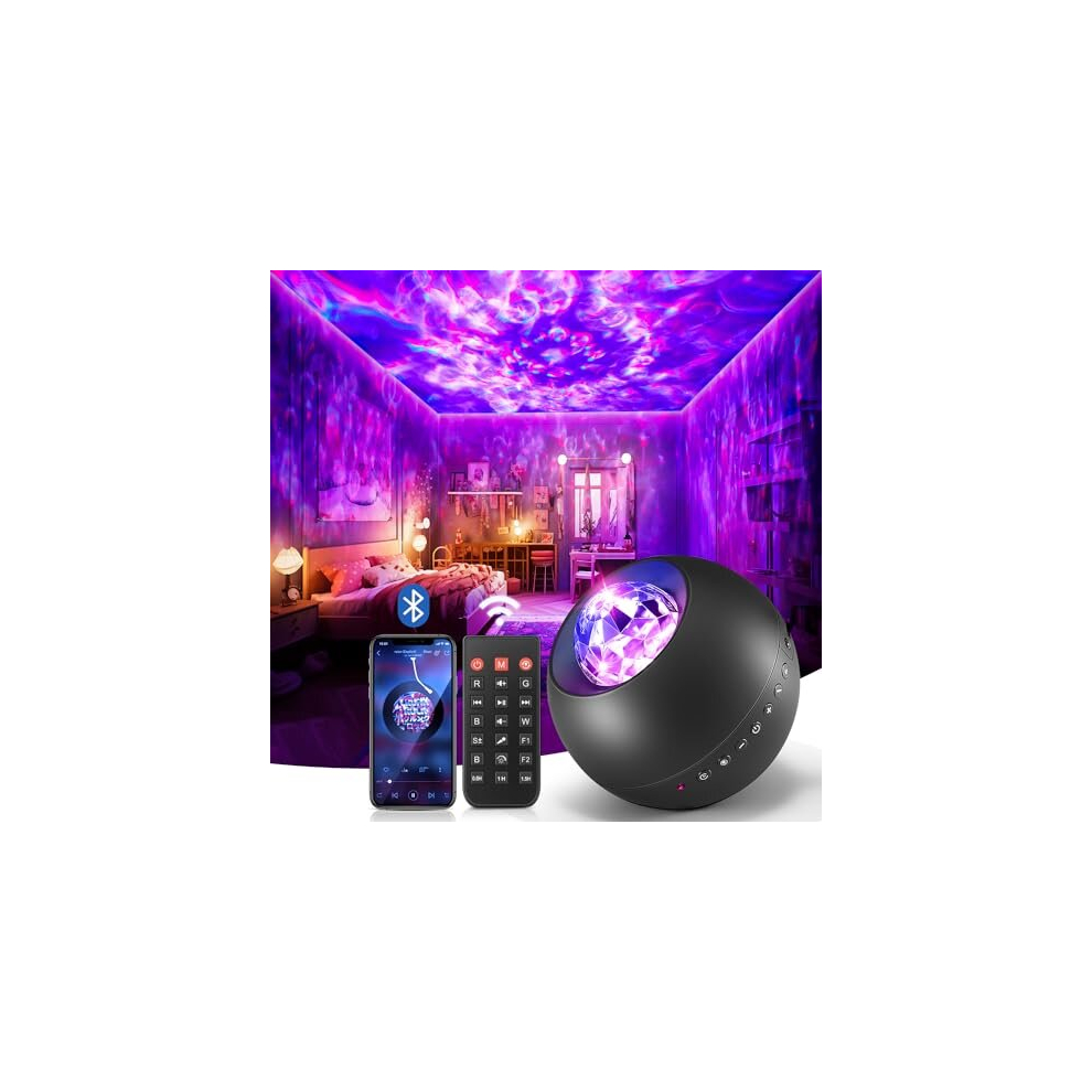 Galaxy Projector 20 Lighting Modes Star Projector, HiFi Bluetooth Speaker Galaxy Projector Light, 15 White Noise Sensory Lights, Remote & Timer Galaxy