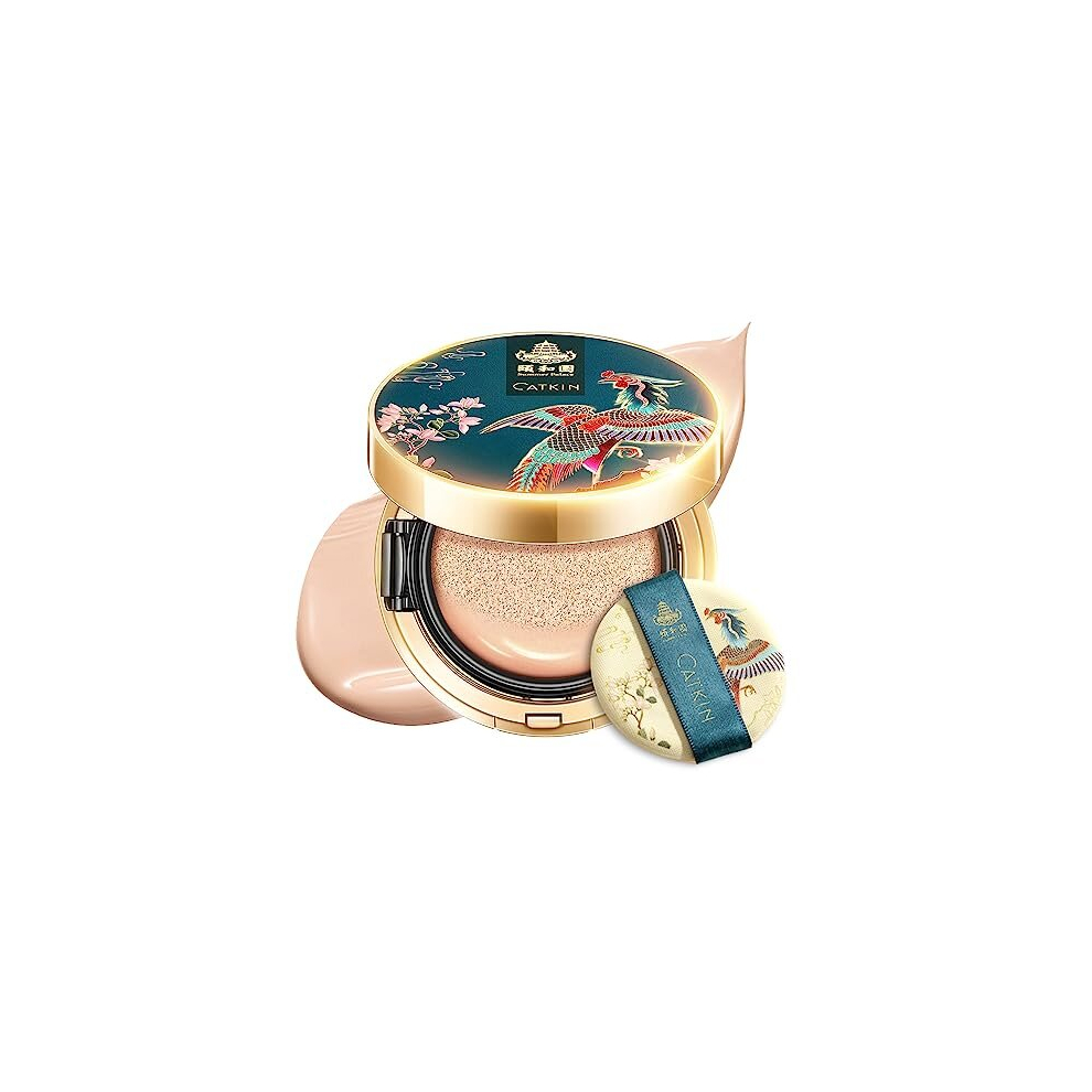 Catkin X Summer Palace Foundation For Mature Skin, Full Coverage Foundation With Lightweight And Breathable Formula, Refillable Cushion Foundation