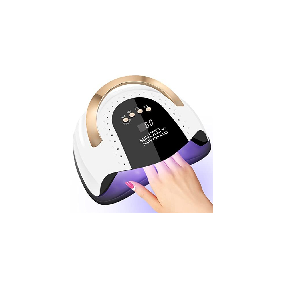 Lke Uv Nail Lamp 268W Gel Nail Lamp Nail Dryer Uv Lamps For Gel Nails, Led Nail Lamp With Automatic Sensor / 4 Timer Setting, Home And Salon