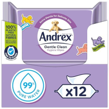 Gentle Clean Moist Toilet Tissue - Fine to Flush - Hygiene Wipes Single (12 Packs x 36 Sheets)