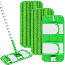 Reusable Mop Pads Refills for Flash Speedmop- Microfibre Speed Mop Refill Wipes Washable Heavy Duty Wet Cloth Refills Dry Pads Mop Head Replacement