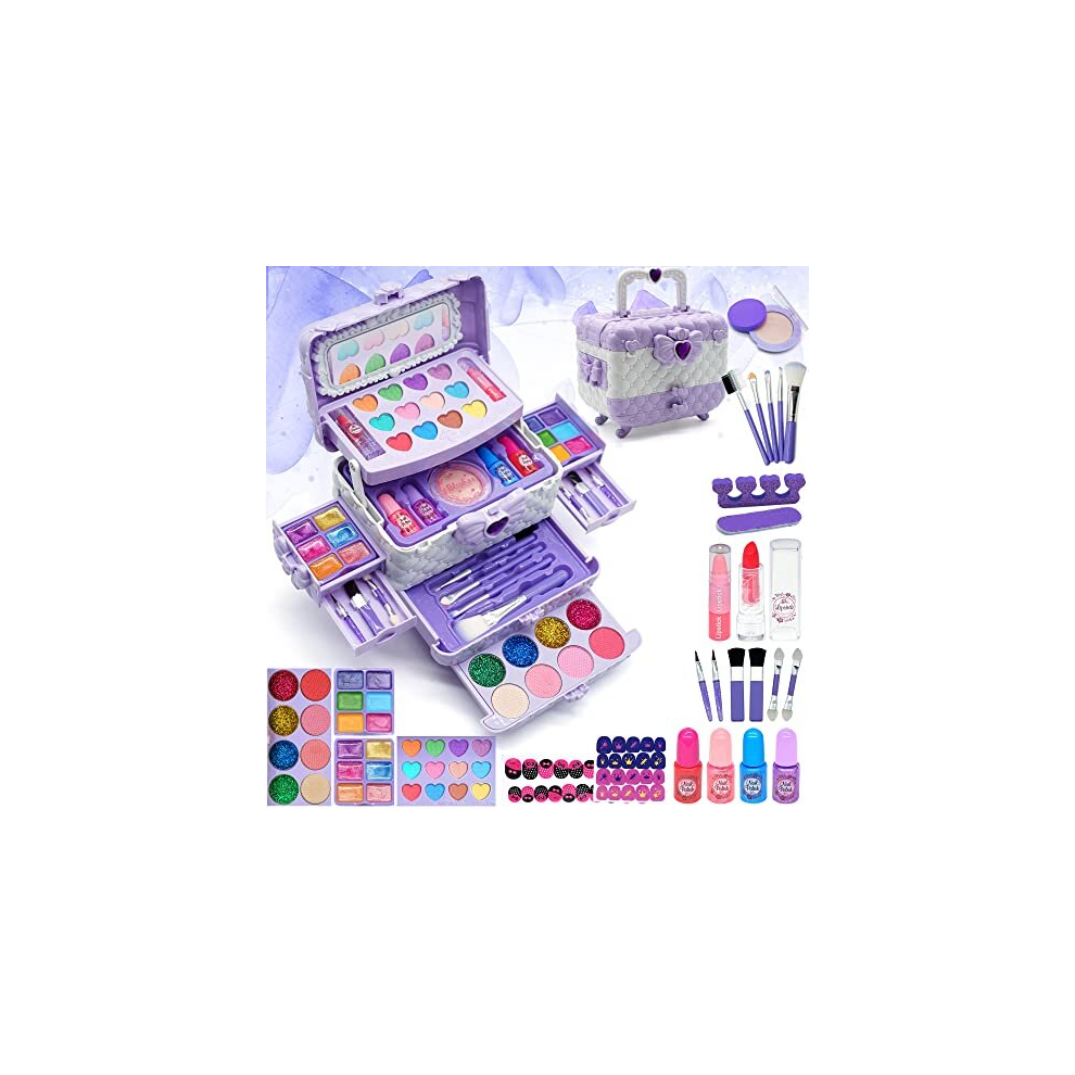 Kids Makeup Sets Girls Toys - unicorn gifts for girls Washable Make Up Starter Kit, Childrens Princess Pretend Play Games kids Toys Presents, Little