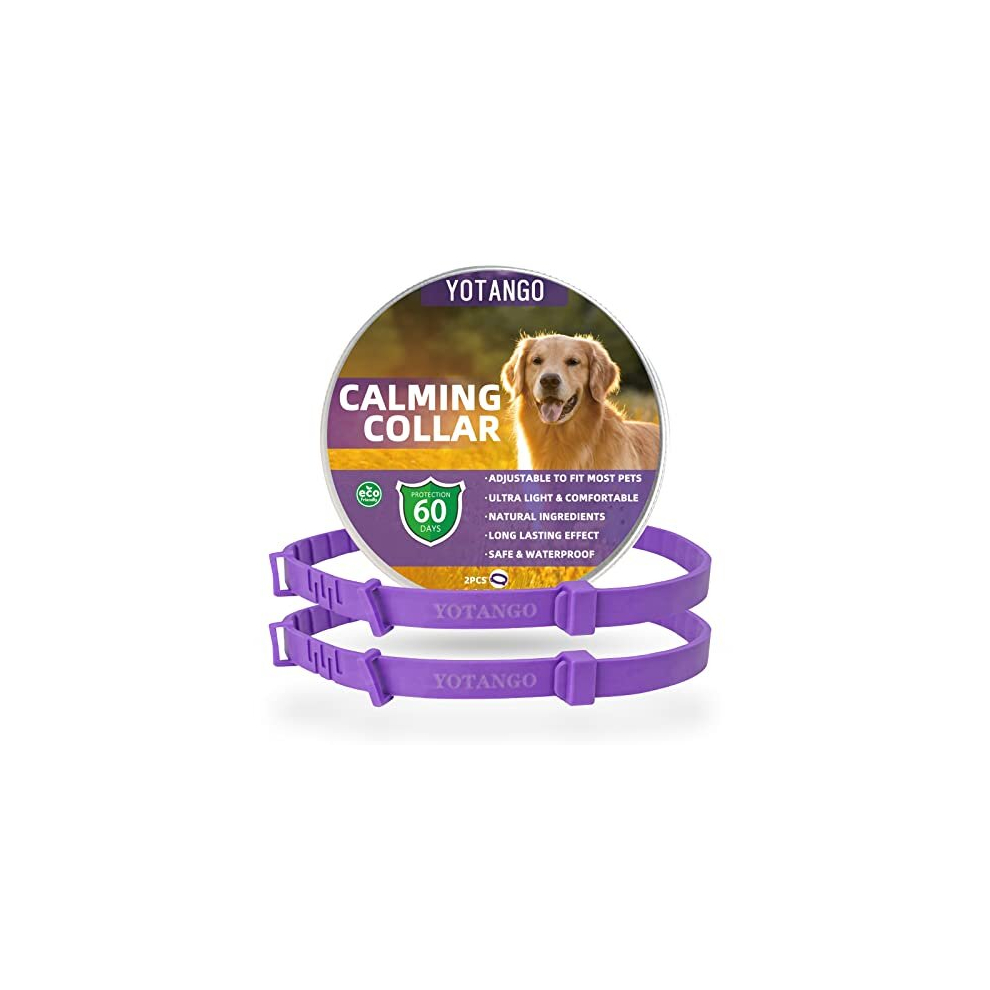 Calming Collar for Dogs, Anxiety Relief Calming Dog Collar, Adjustable Waterproof Safe Pheromone Calm Collars for Dog with 60 Days, Anti Stress Dog