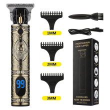 (Digital man) T9 Hair Clipper Digital Disply Three Speed Head Electric Push Oil Head Electric Push Salon 1200mah Shaver Hair Clipper