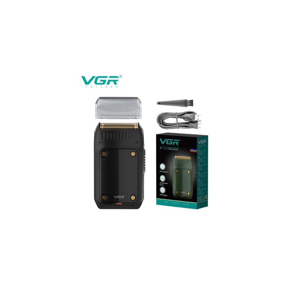 (Black) Vgr Shaver Professional Razor Electric Shaving Machine Portable Beard Trimmer Rechargeable Razor Mini Shaver For Men V-353 Black