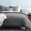 Imperial Rooms (Grey, Super King (260 x 220 cm)) Plain Duvet Quilt Cover 3PC Reversible Bedding Set 6