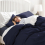 Imperial Rooms (Navy, Double (200 x 200 cm)) Plain Duvet Quilt Cover 3PC Reversible Bedding Set 1