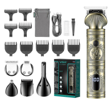 (V-106) VGR Grooming Kit Hair Trimmer 6 In 1 Hair Clipper Nose Trimmer Shaver Body Trimmer Professional Rechargeable Metal Vintage V-106