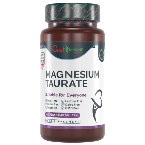 Natural Magnesium Taurate 500mg Premium Quality Ideal Strength 100 ...