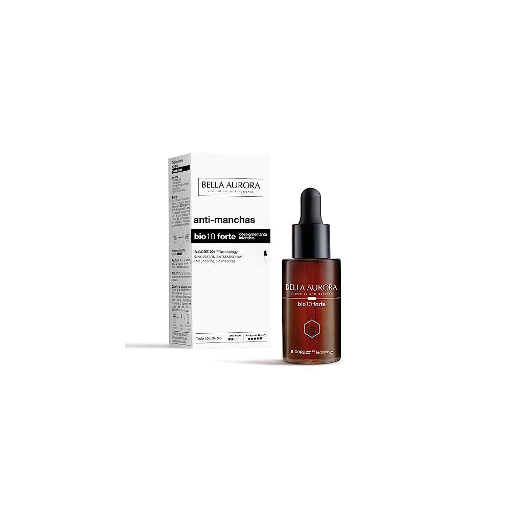 Bella Aurora Cream/Dark Bio10 Forte, Intensive Anti-Spot Treatment, Anti-Ageing Face Spot Spots Solution, Spots Remover, Even Tone (Dropper All