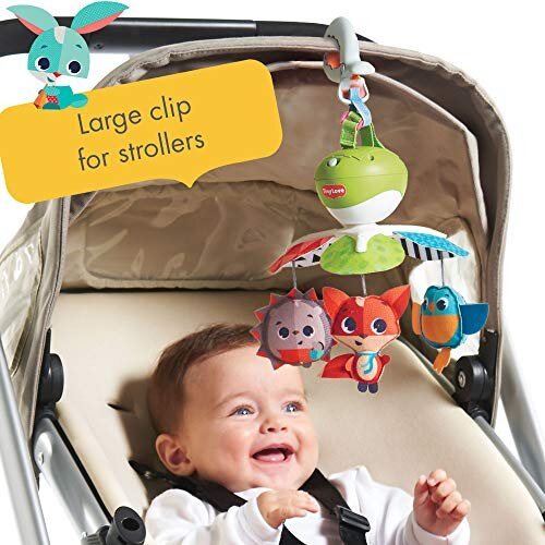 Tiny Love Take Along Mobile, 3-in-1 Baby Mobile for Cot, 0+ Months, Portable Music Mobile for Pram, Multi-Use with 3 Connectors, 5 Melodies, 30 Minutes of 1