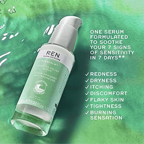 REN Evercalm Redness Relief Serum, Travel Size 15ml 2