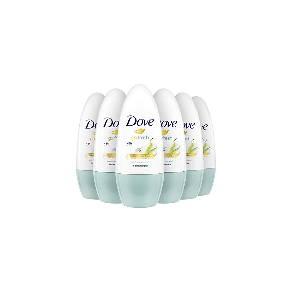 Go Fresh Pear & Aloe Vera Anti-perspirant Deodorant Roll On Pack of 6 (50ml x6)